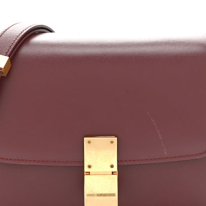 Celine Box Calfskin Small Classic Box Flap Bag Burgundy 9 of 14