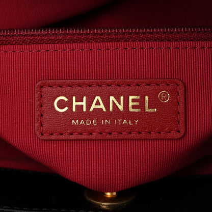 Chanel Shiny Crumpled Calfskin Quilted Wavy CC Hobo Black 6 of 11