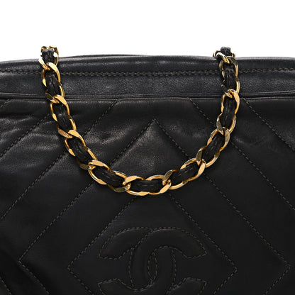 Chanel Lambskin Quilted CC Tassel Camera Case Black 8 of 10