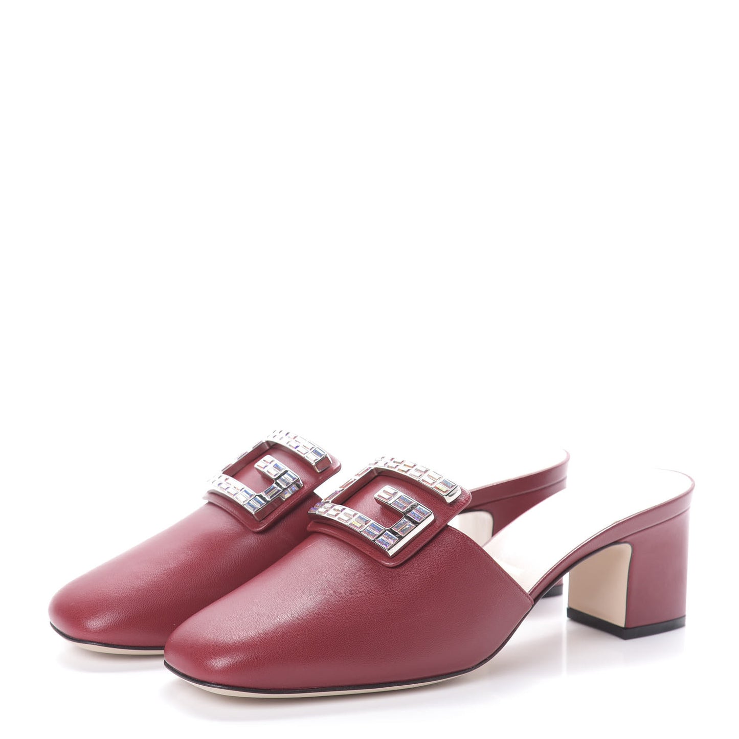 Malaga Kid Crystal Square G Madelyn Mules 40 Romantic Cerise