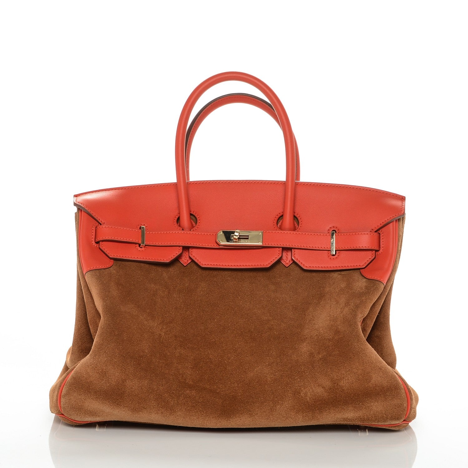 Hermes Veau Doblis Swift Grizzly Birkin 35 Chamois Capucine 28 of 29