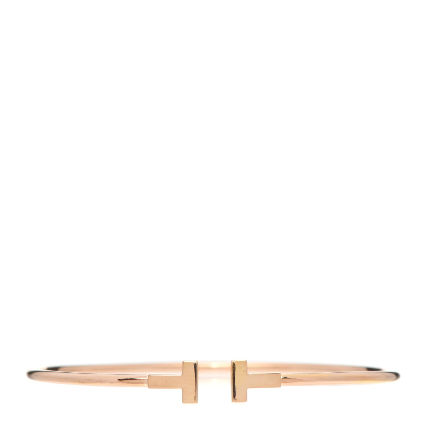 18K Rose Gold Narrow T Wire Bracelet