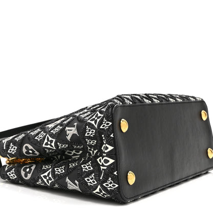 Louis Vuitton Calfskin Since 1854 Embroidered Capucines PM Black 9 of 10
