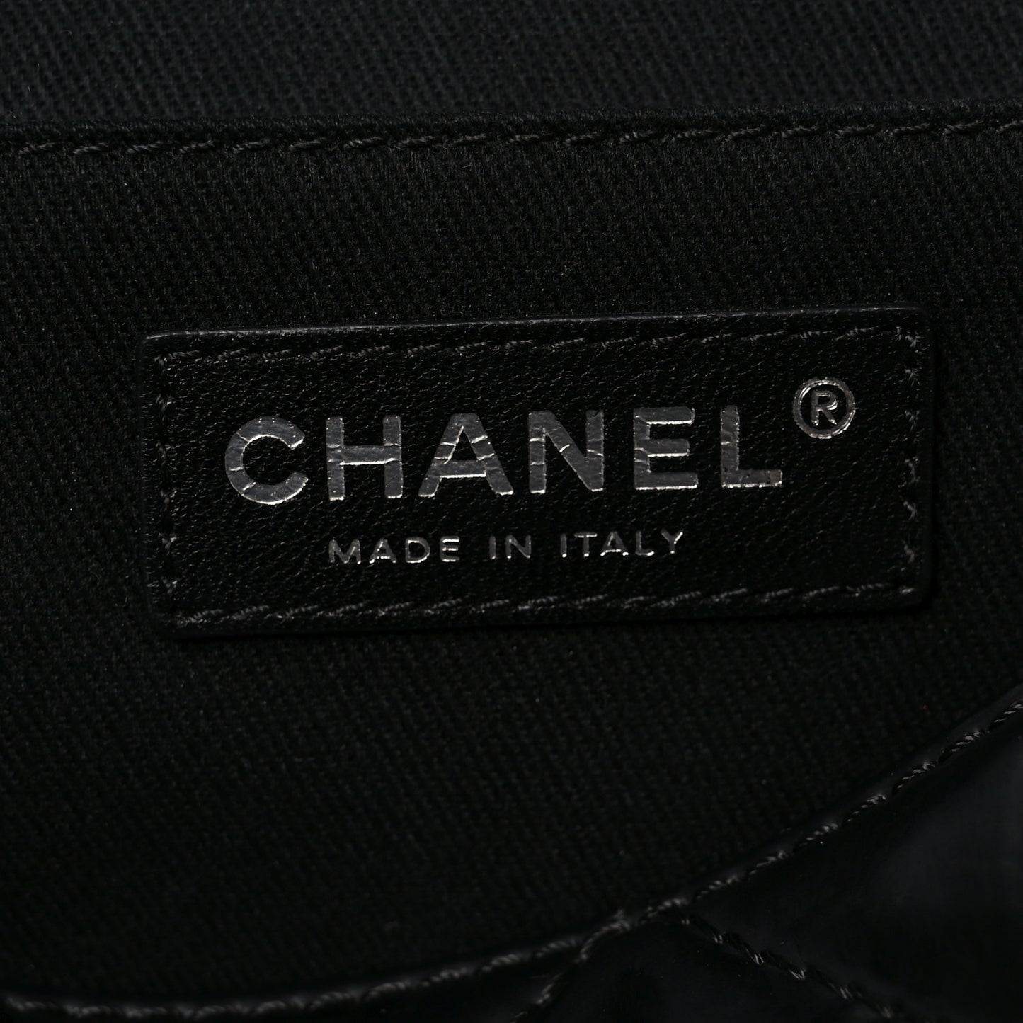 Vinyl Quilted In the Business Flap Bag Black