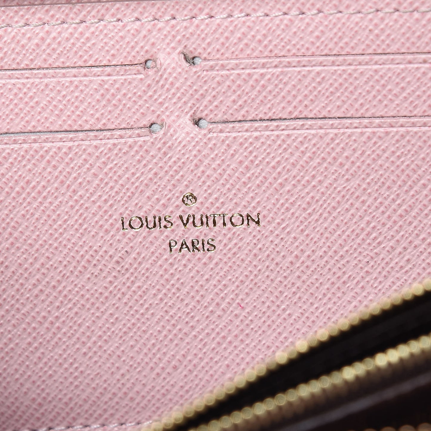 Damier Ebene Clemence Wallet Rose Ballerine