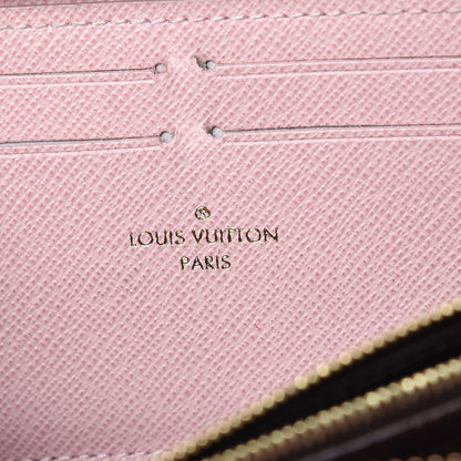 Louis Vuitton Damier Ebene Clemence Wallet Rose Ballerine 6 of 7