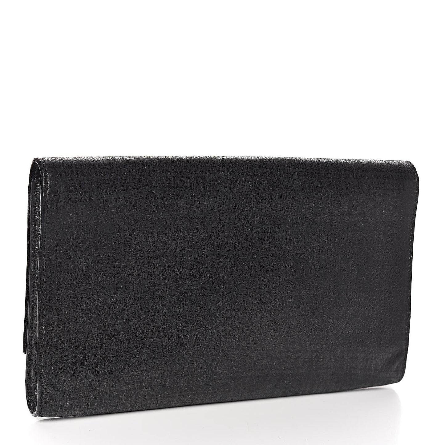 Glitter Calfskin Large Belle De Jour Clutch Black