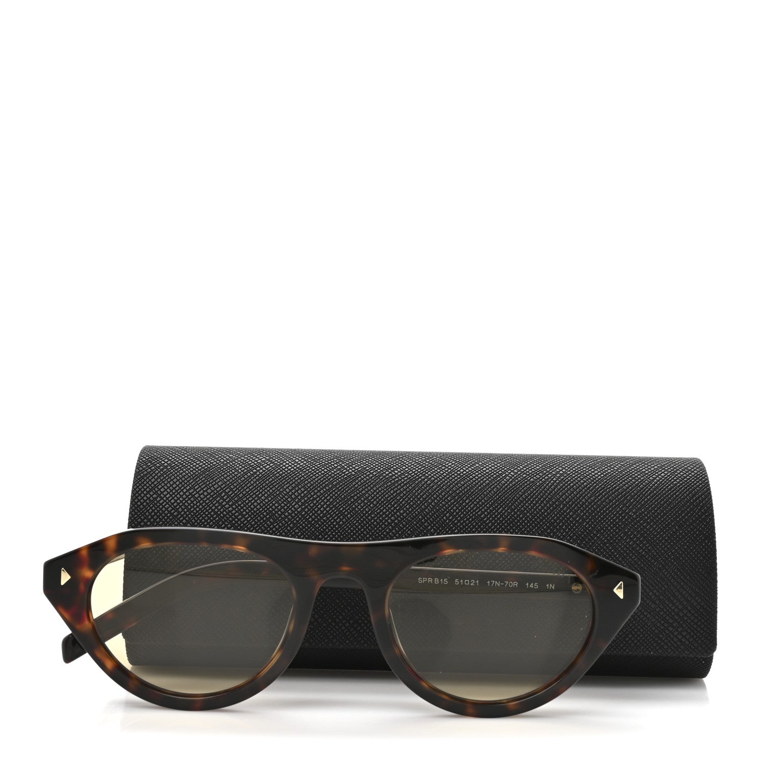 Prada Acetate Iconic Metal Plaque Sunglasses SPR B15 Chamomile 13 of 14
