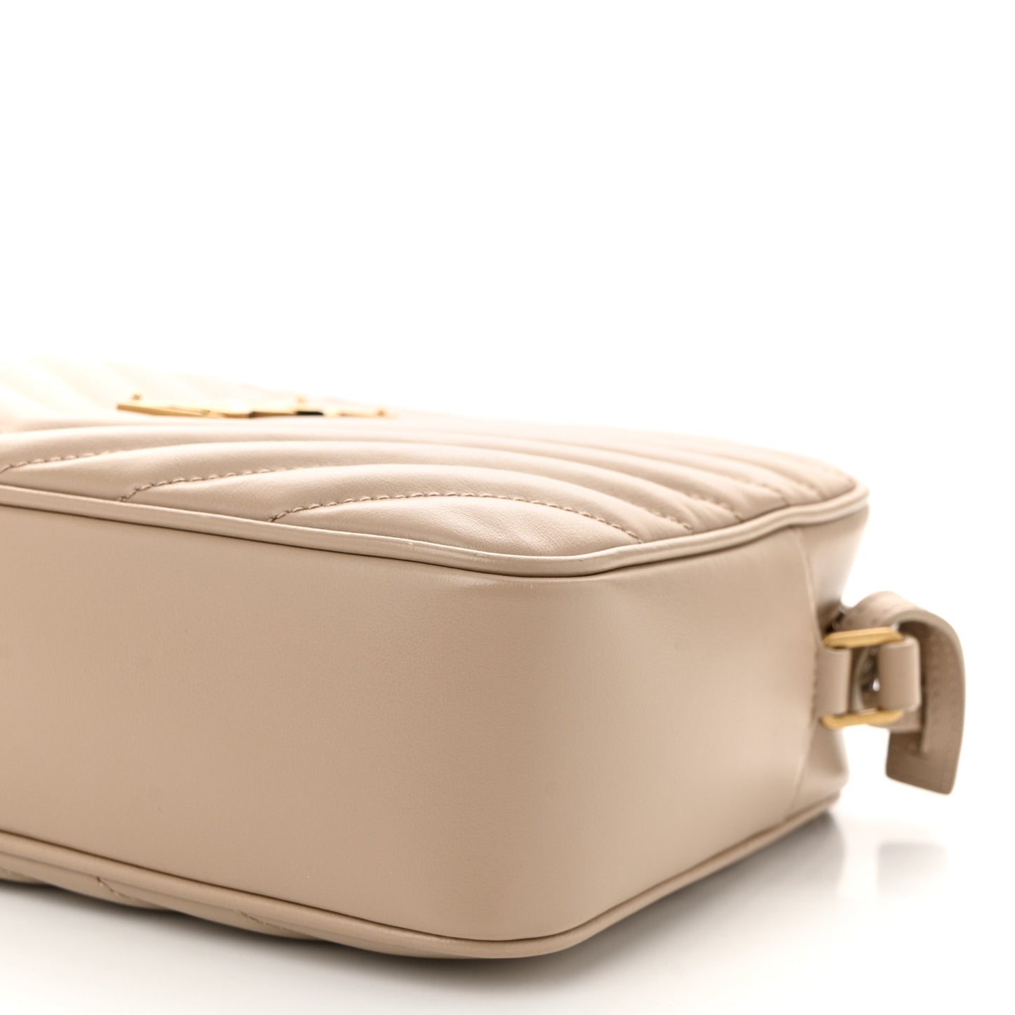 Calfskin Matelasse Monogram Lou Camera Bag Dark Beige
