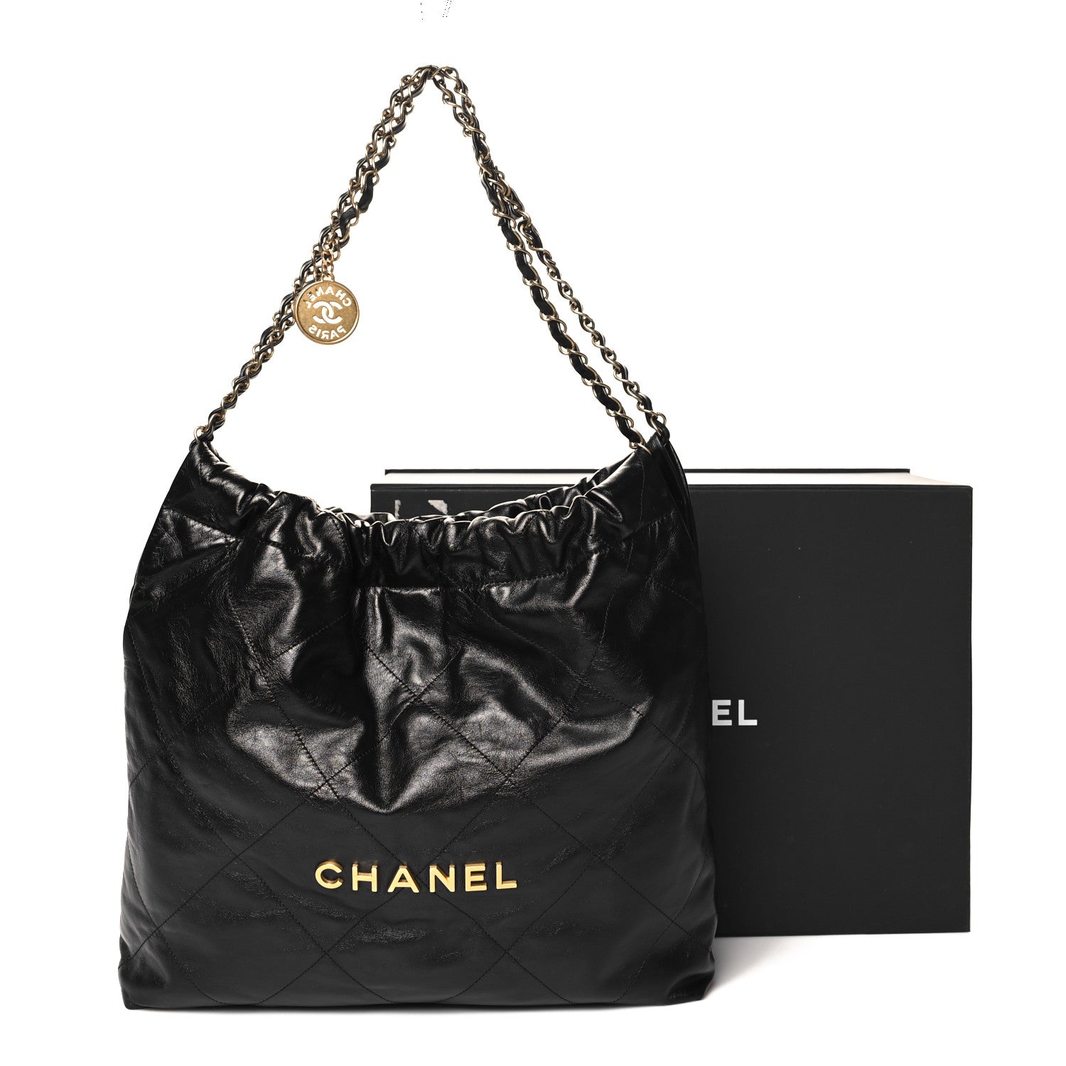 Chanel Shiny Calfskin Quilted Chanel 22 Black 12 of 12