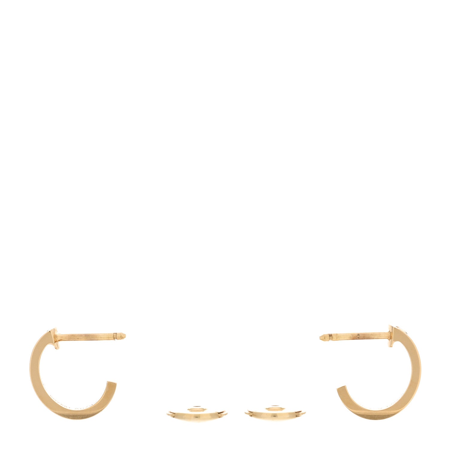 Cartier 18K Yellow Gold Small LOVE Hoop Earrings 3 of 5