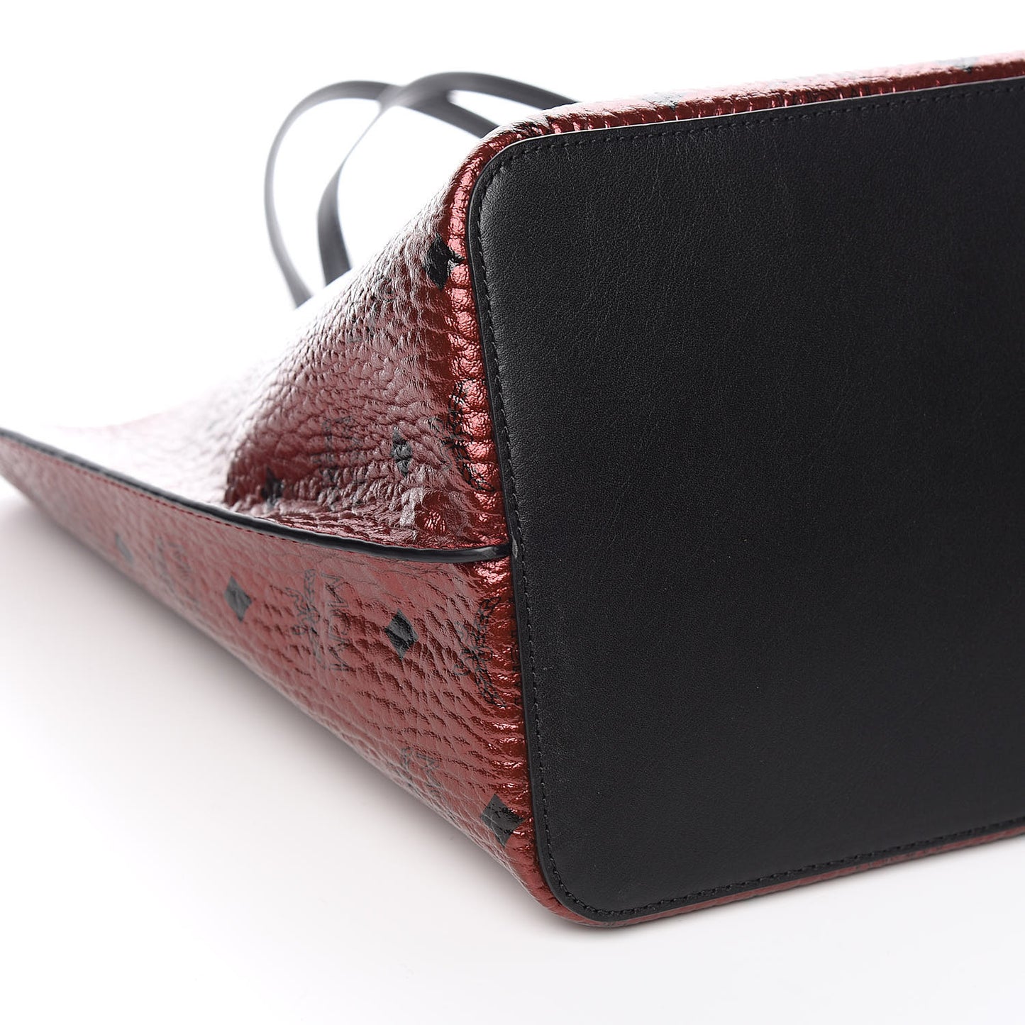 Metallic Visetos Shopper Tote Scooter Red