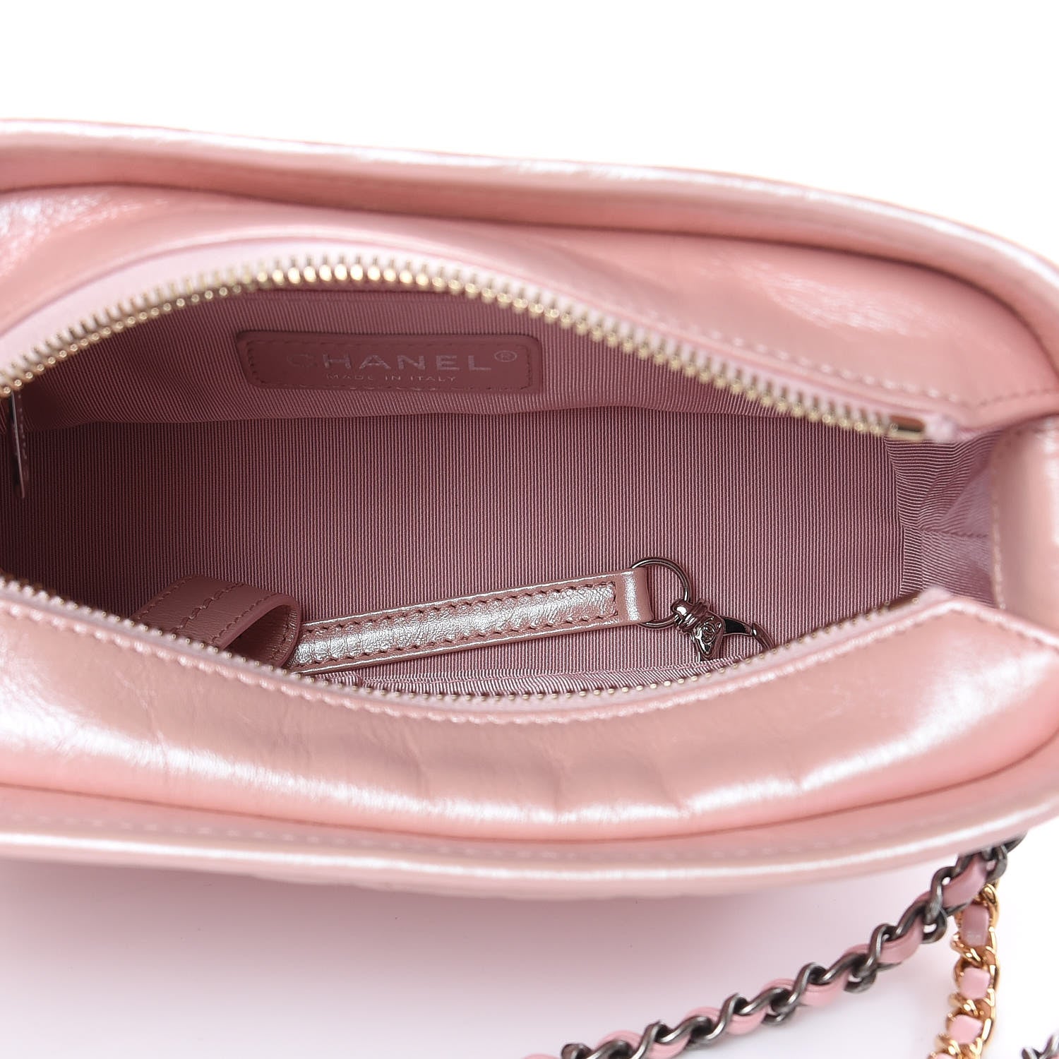 Chanel Iridescent Aged Calfskin Quilted Small Gabrielle Hobo Light Pink 5 of 10