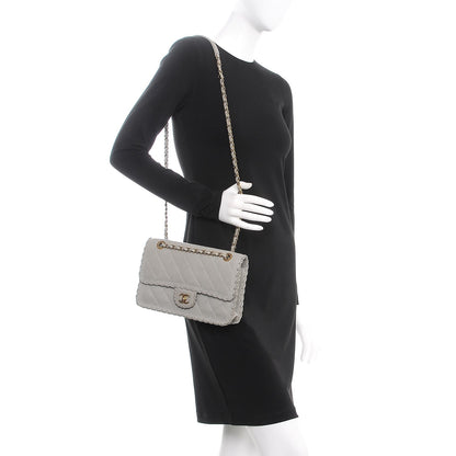Chanel Iridescent Calfskin Medium Happy Stitch Flap Grey 2 of 14