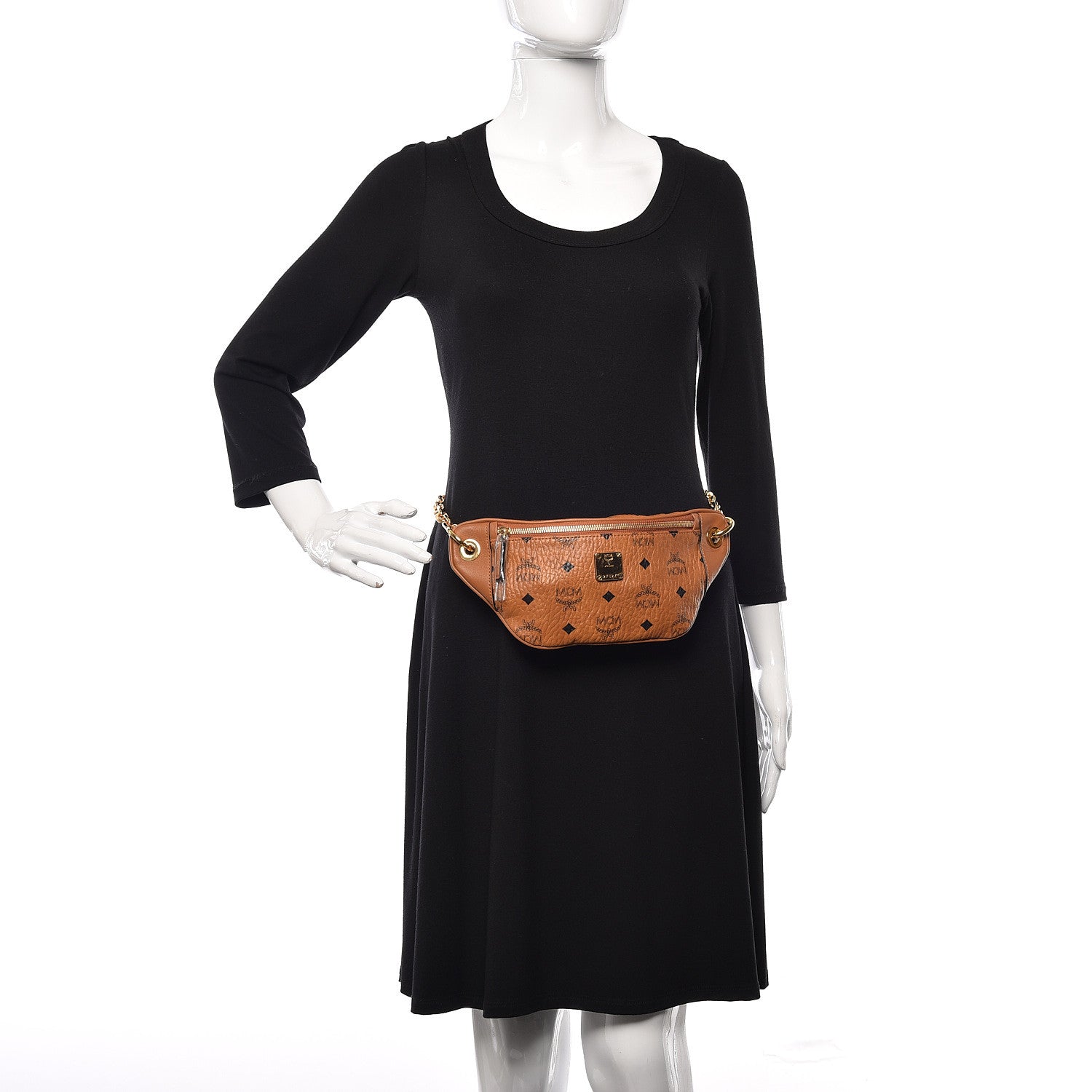 MCM Visetos Stark Belt Bag Cognac 2 of 9