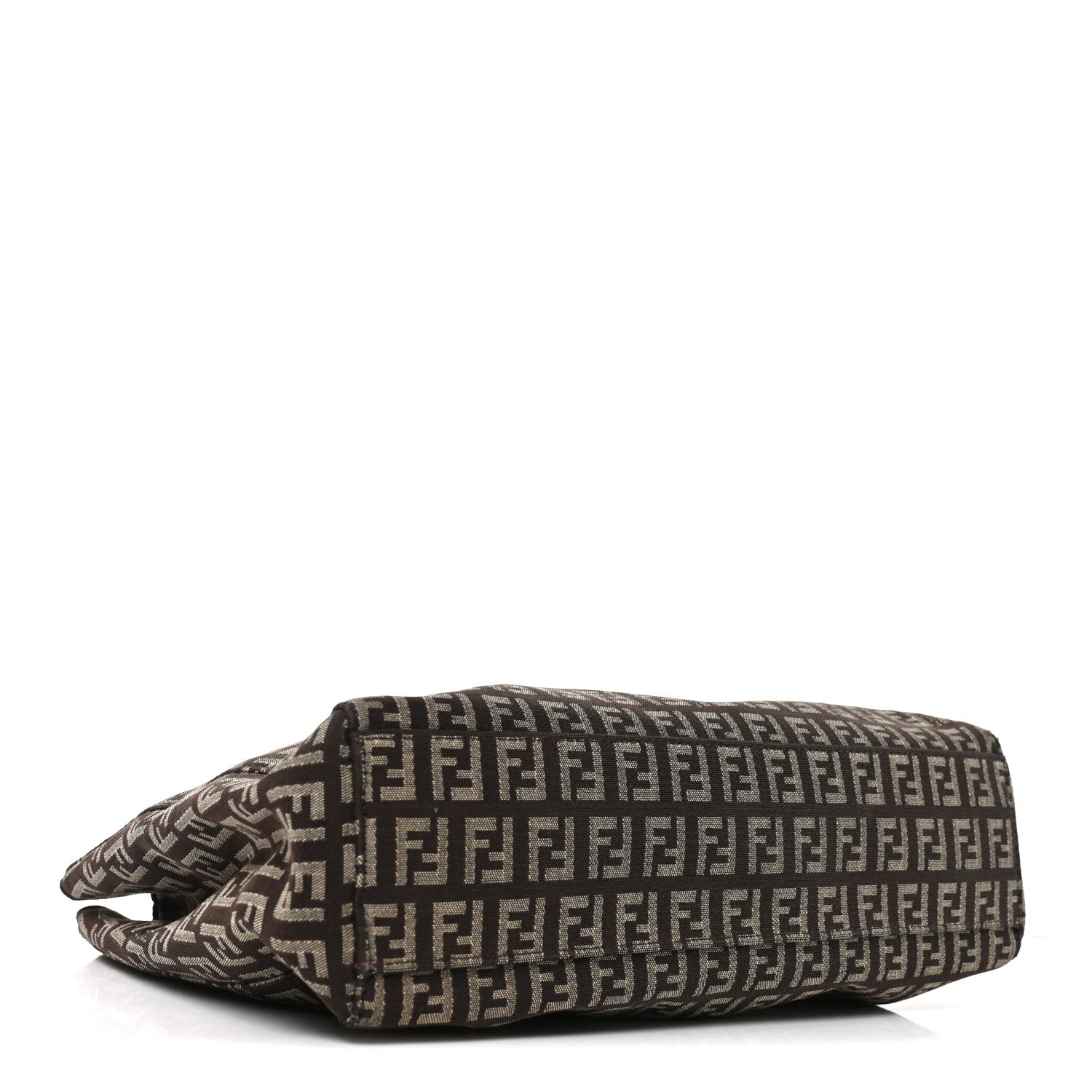 Fendi Zucchino Vitello Small Tote Testa di Moro Beige 4 of 11