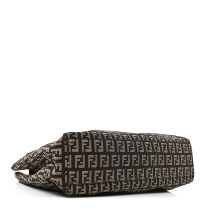 Fendi Zucchino Vitello Small Tote Testa di Moro Beige 4 of 11
