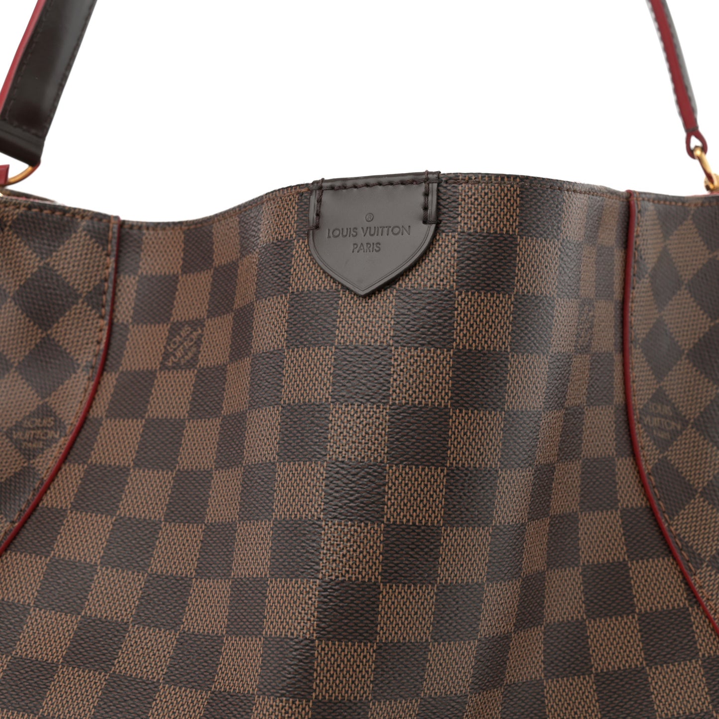 Damier Ebene Caissa Hobo Cherry