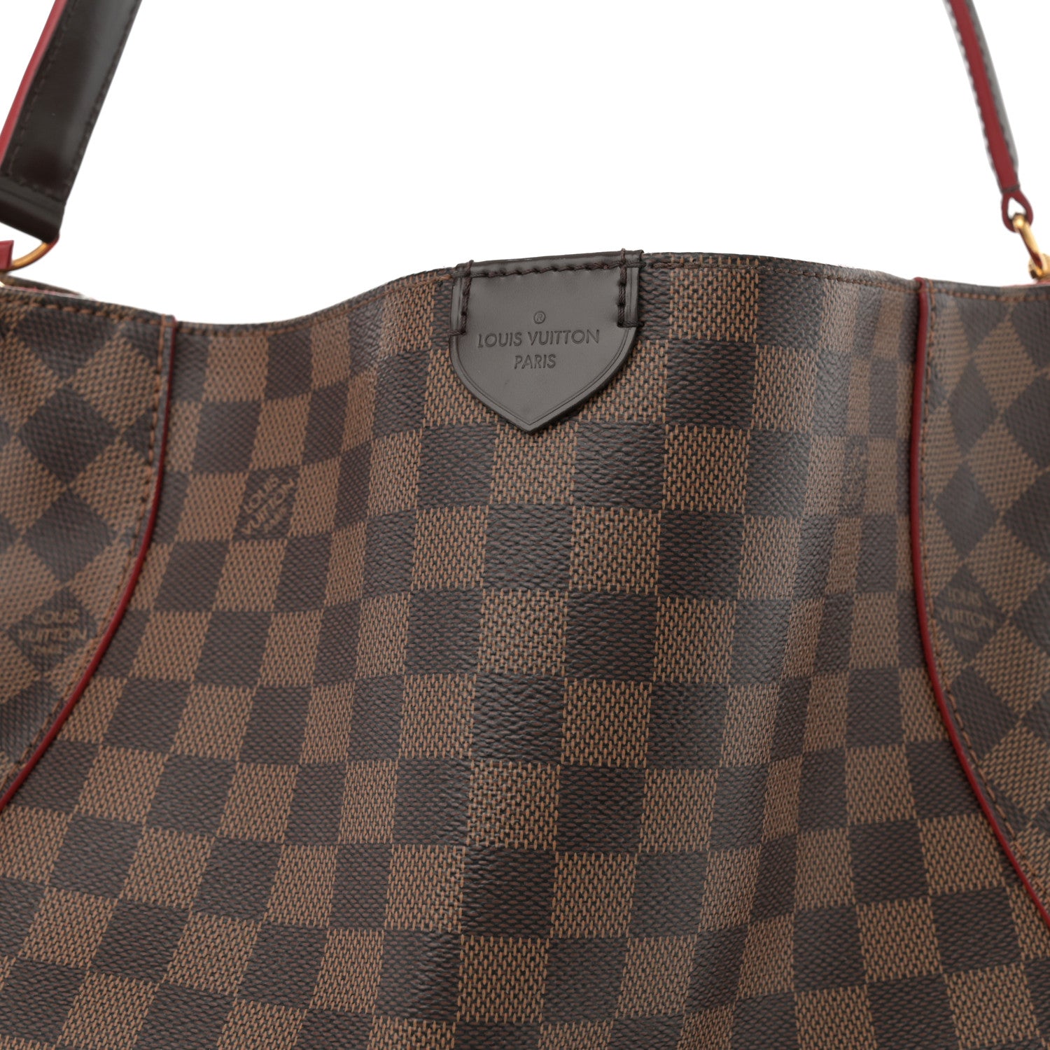Louis Vuitton Damier Ebene Caissa Hobo Cherry 8 of 15