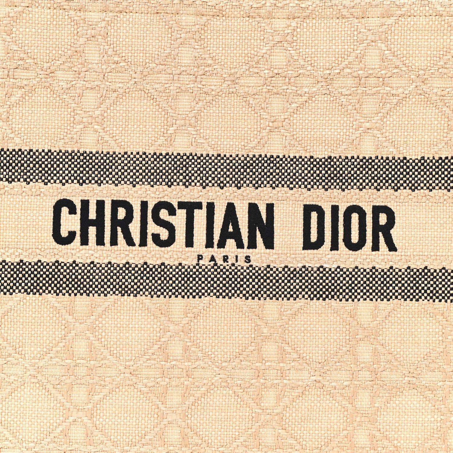 Christian Dior Raffia Cannage Large Book Tote Natural 8 of 11