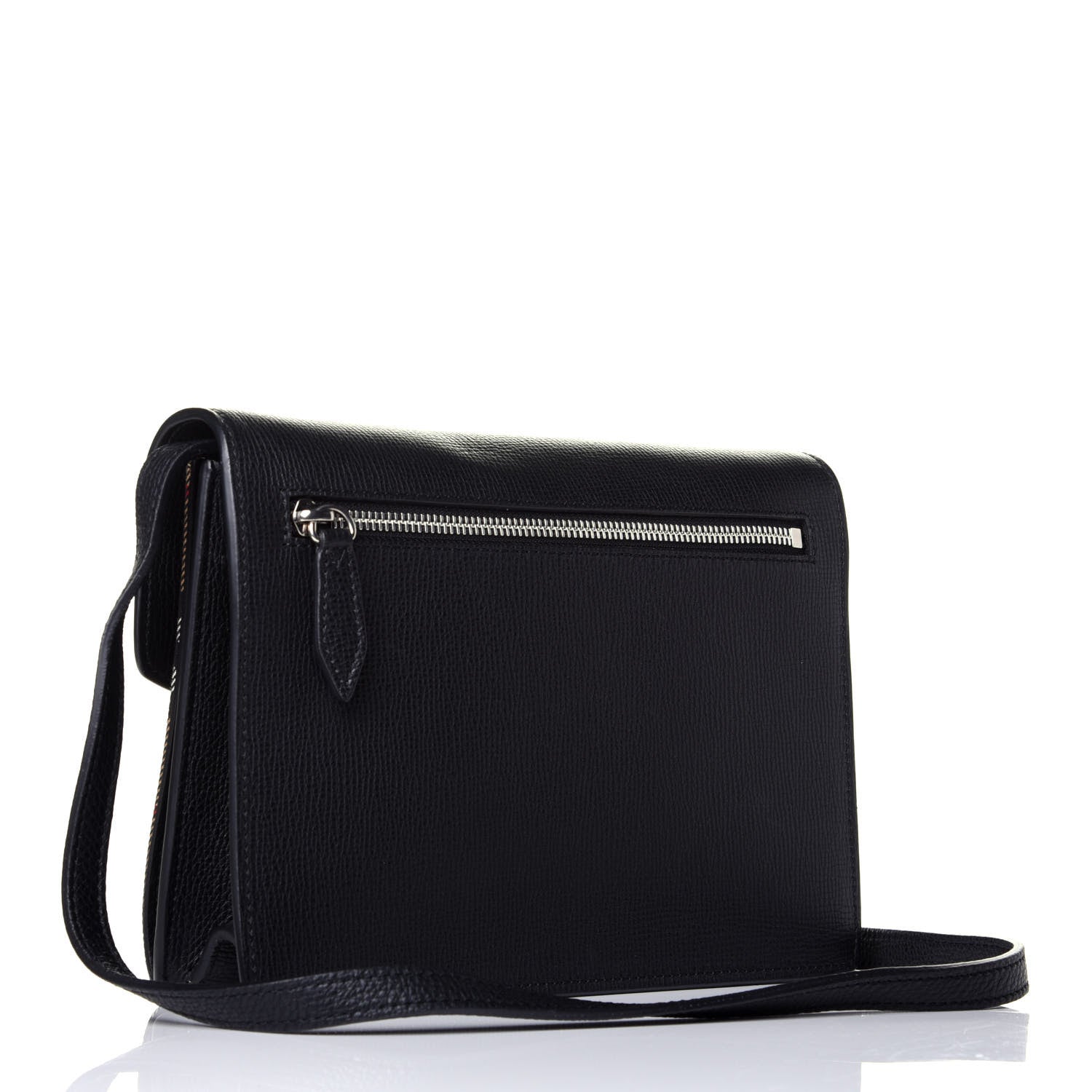 Burberry Derby Calfskin Vintage Check Small Macken Crossbody Bag Black 3 of 9