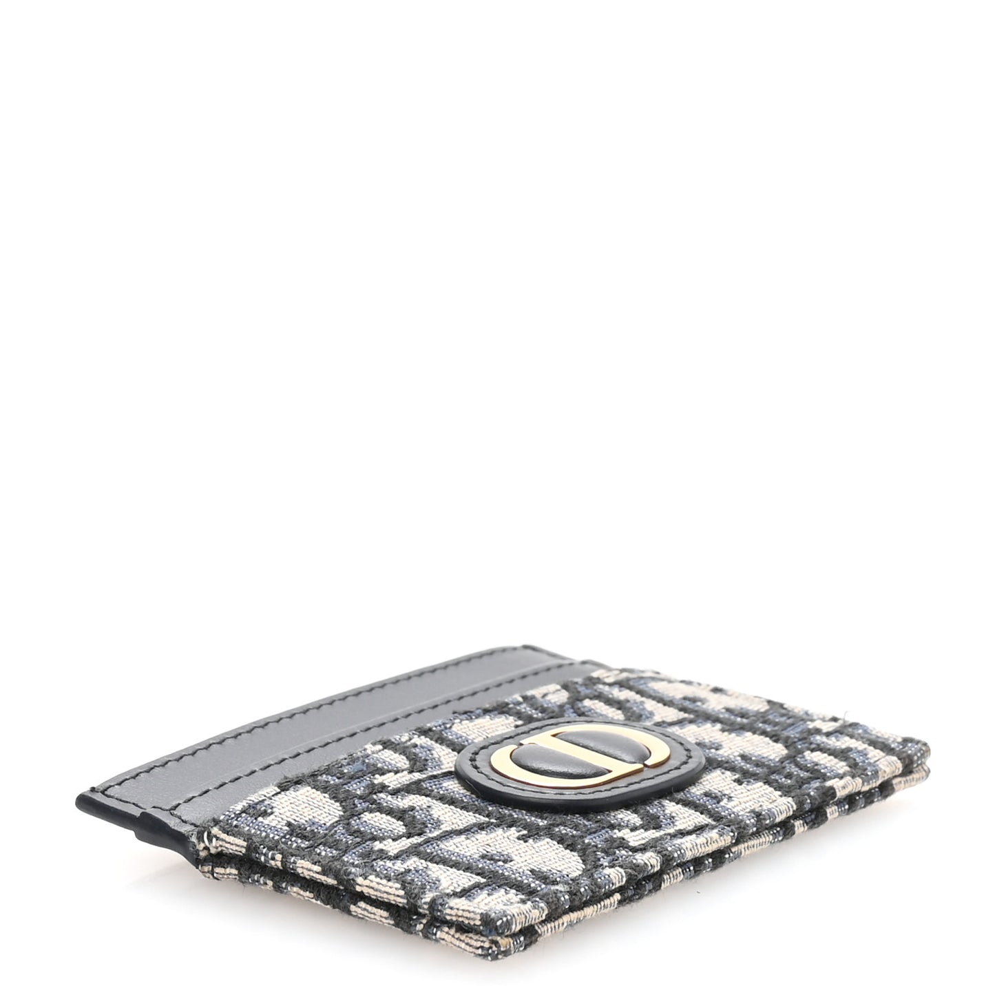 Oblique Calfskin 30 Montaigne Freesia Card Holder Blue