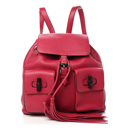 Gucci Cellarius Calfskin Medium Bamboo Backpack Petunia 1 of 8