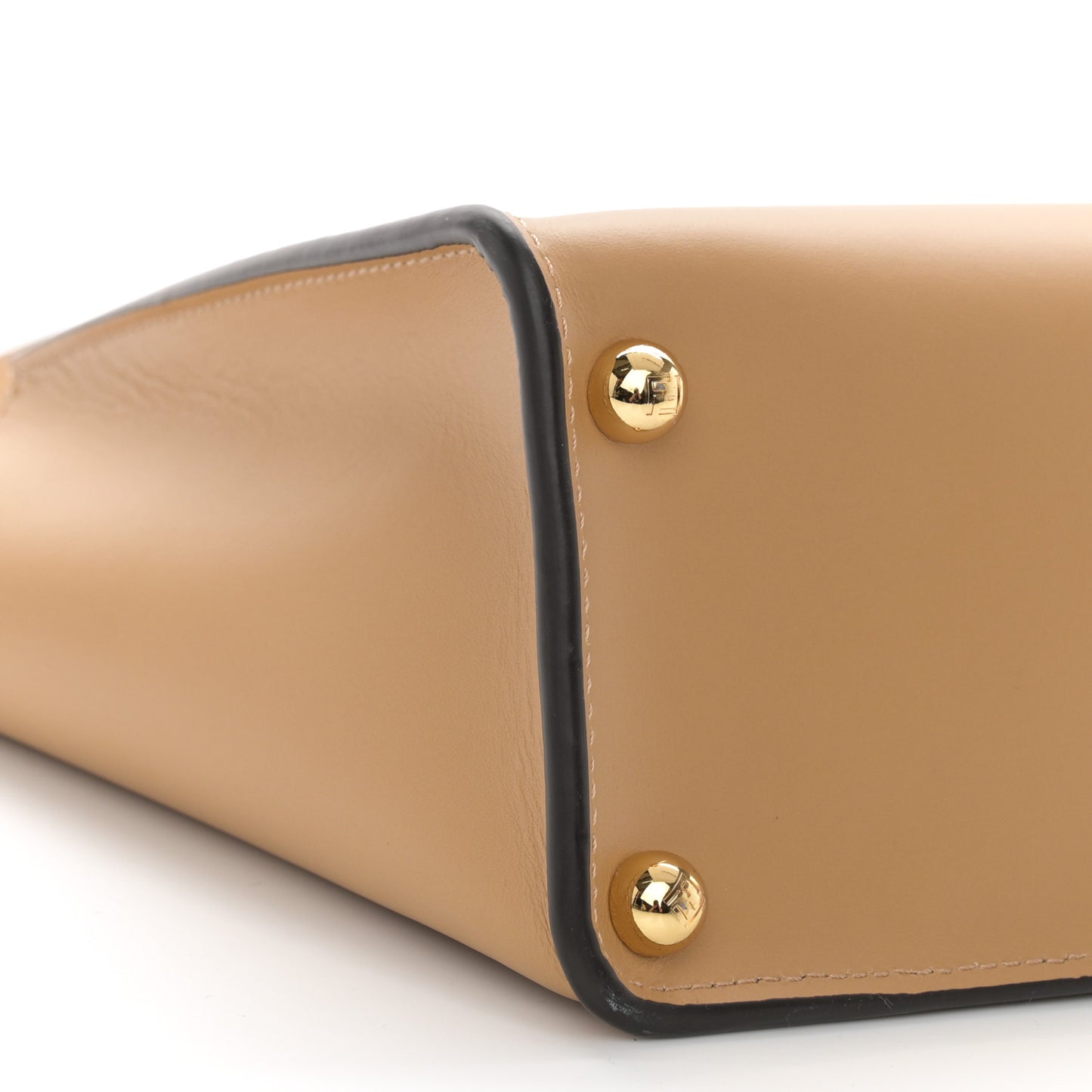 Vitello King Small Fendi Way Tote Miele Scuro
