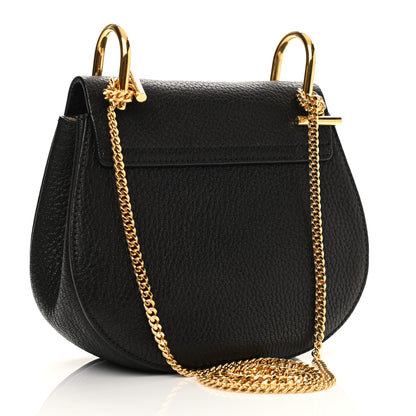 Chloe Grained Lambskin Mini Drew Shoulder Bag Black 3 of 9