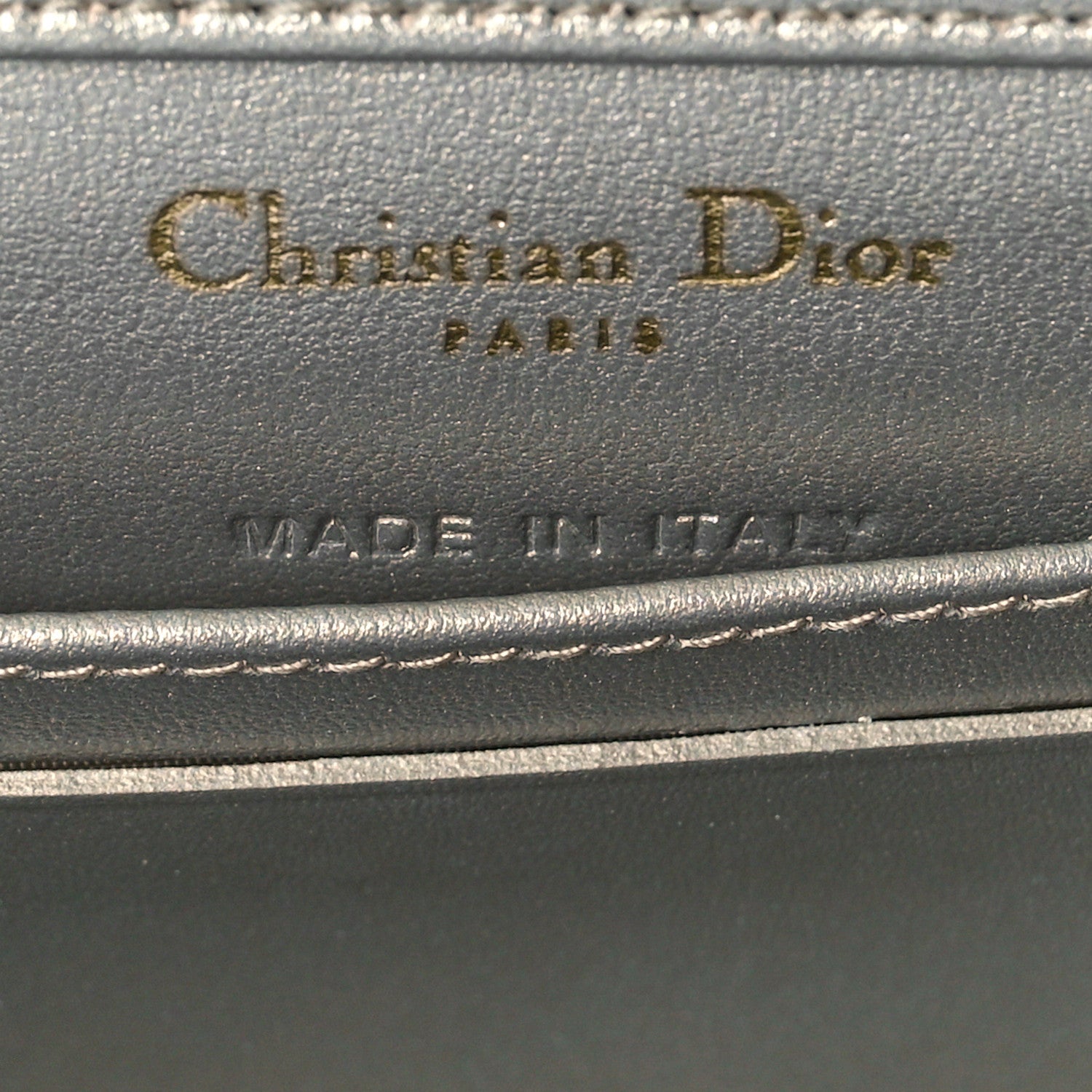 Christian Dior Metallic Grained Calfskin Baby Diorama Flap Bag Champagne 5 of 8