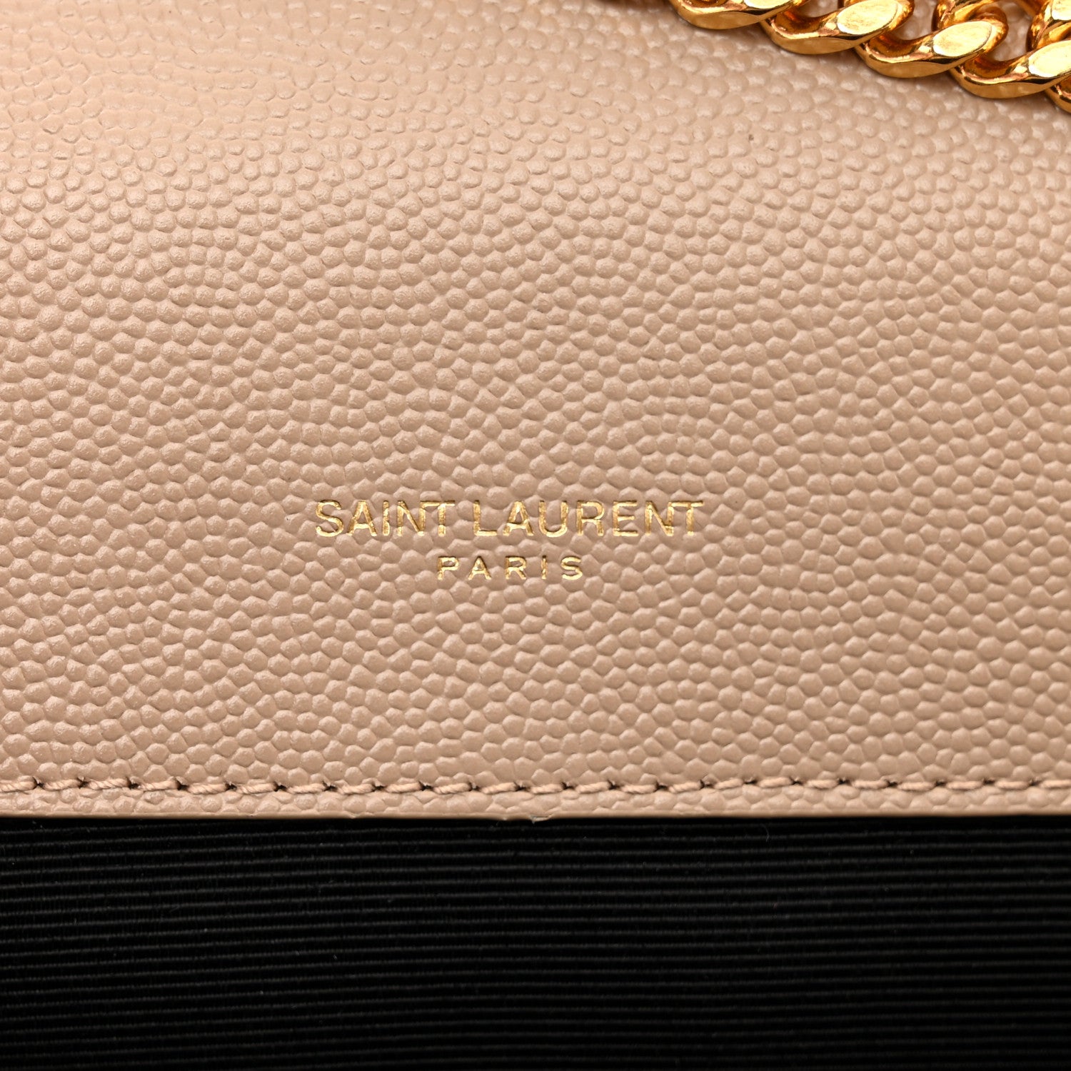 Saint Laurent Grain De Poudre Textured Mixed Matelasse Triquilt Small Monogram Satchel Dark Beige 8 of 10