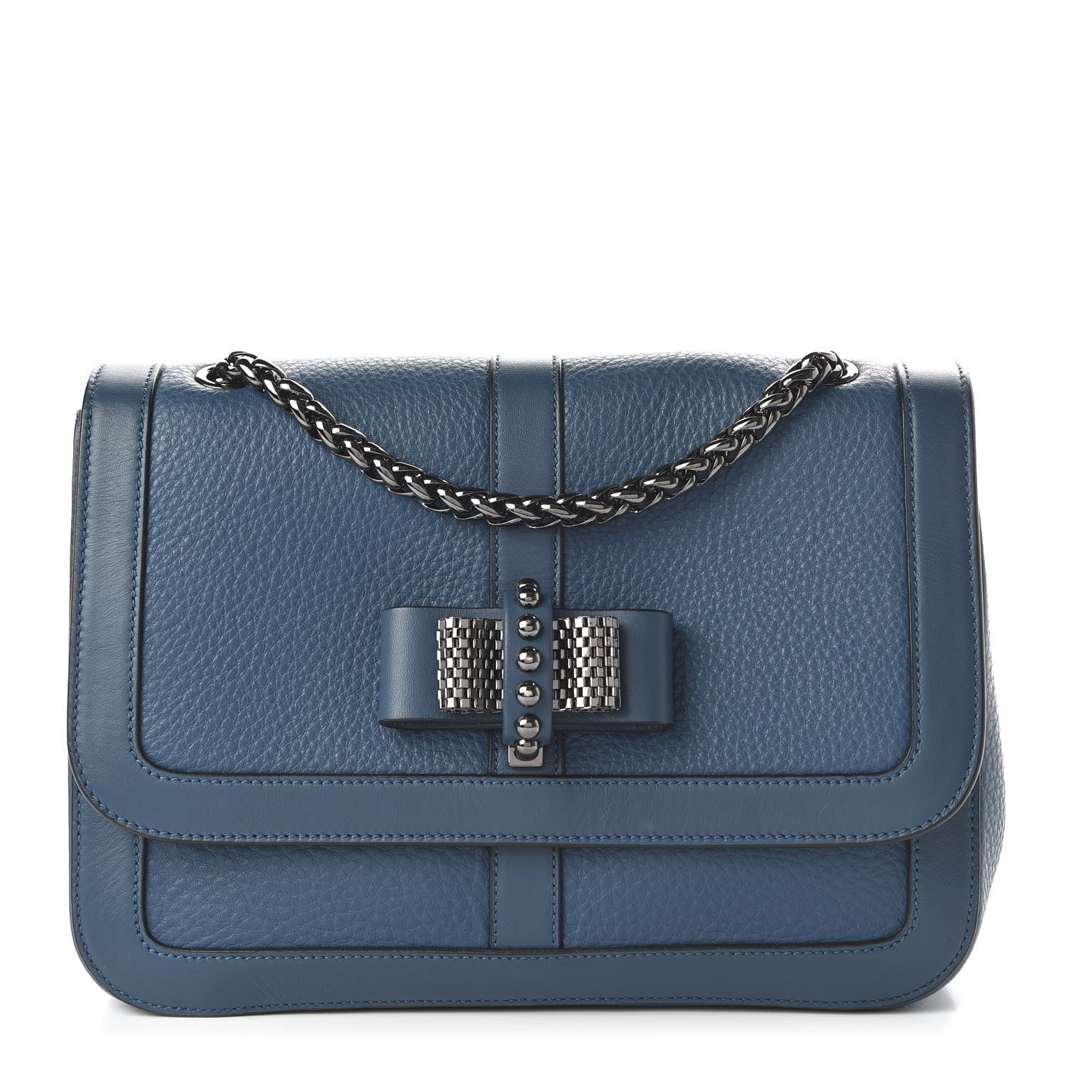 Christian Louboutin Calfskin Sweet Charity Shoulder Bag Blue 1 of 9