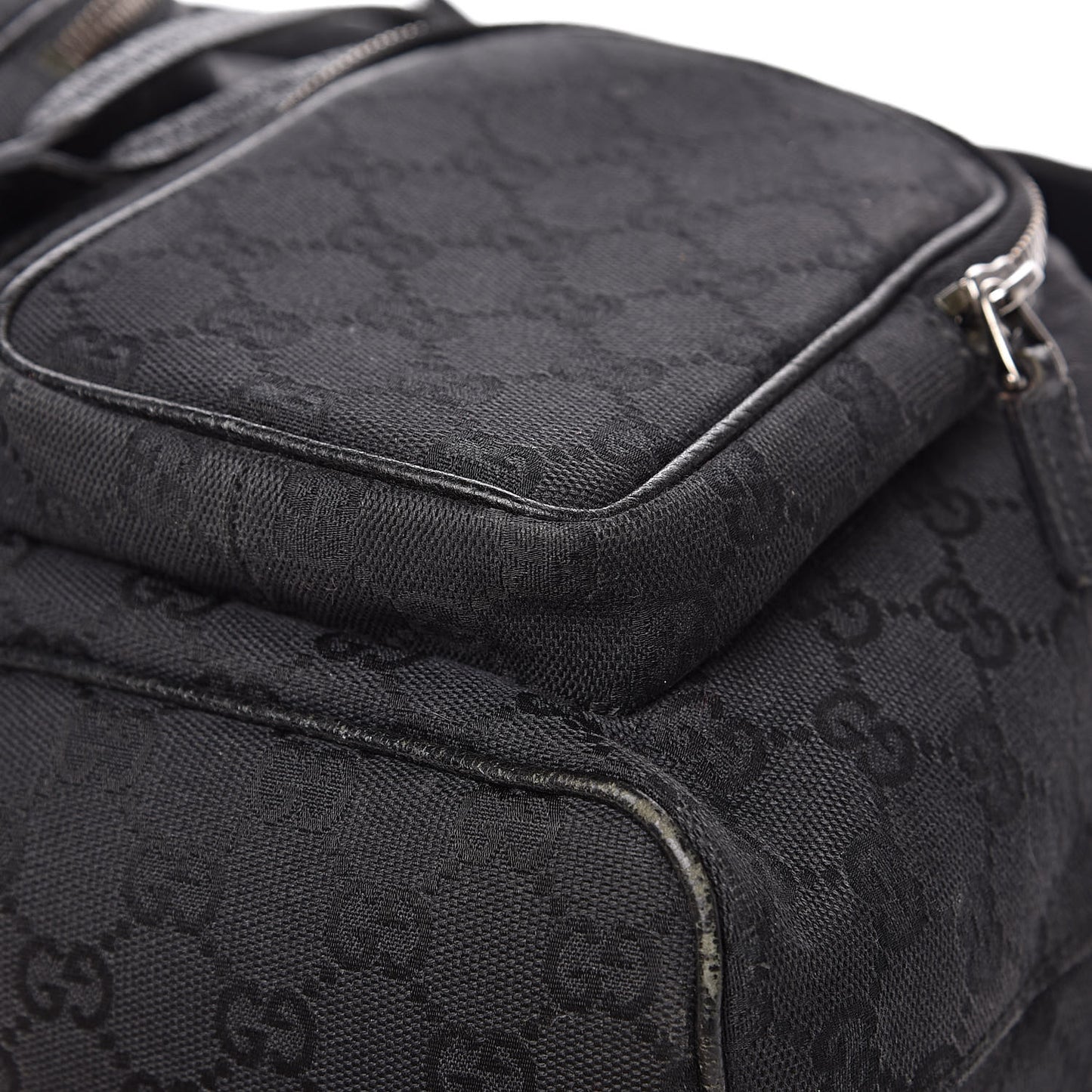 GG Monogram Single Buckle Backpack Black