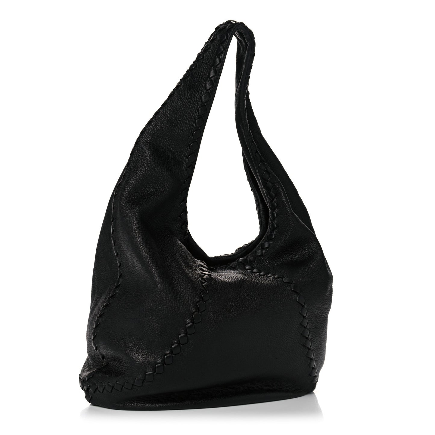 Cervo Deerskin Large Hobo Black