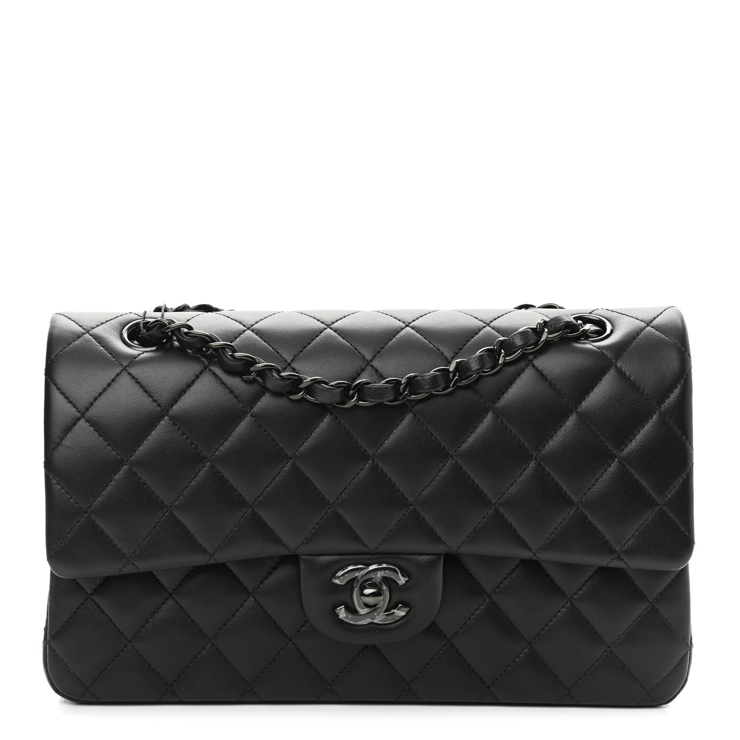 Chanel Lambskin Quilted Medium Double Flap So Black 1 of 10