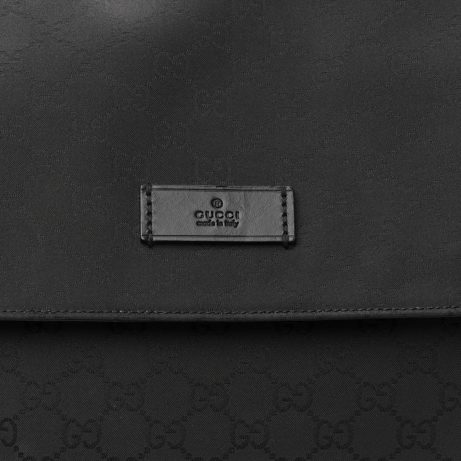 Gucci GG Monogram Flap Messenger Bag Black 8 of 11