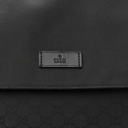 Gucci GG Monogram Flap Messenger Bag Black 8 of 11