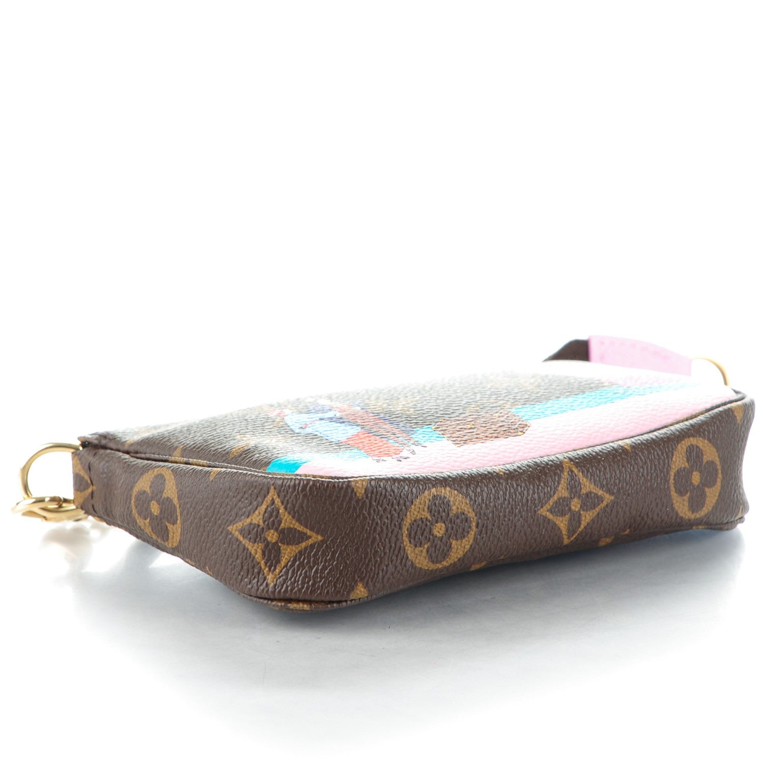 Louis Vuitton Monogram 2016 Christmas Animation Mini Pochette Accessories Rose Ballerine 4 of 7