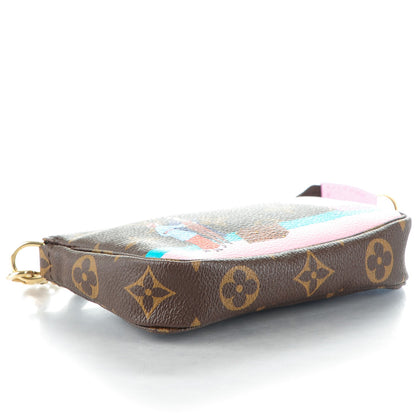 Louis Vuitton Monogram 2016 Christmas Animation Mini Pochette Accessories Rose Ballerine 4 of 7