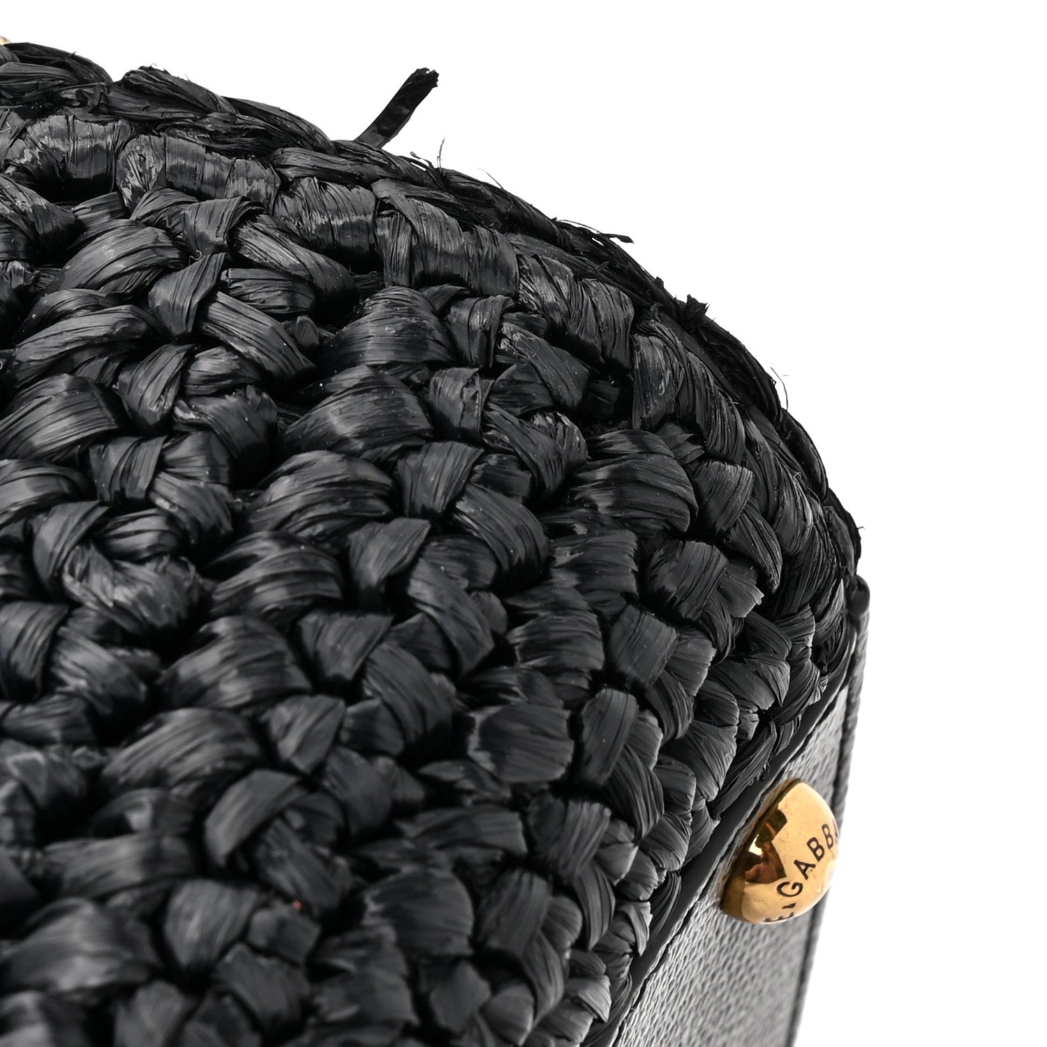 Dolce & Gabbana Woven Raffia Dauphine Sequin Embroidered Medium L'Amore Belleza Chain Miss Sicily Satchel Black Multicolor 10 of 10