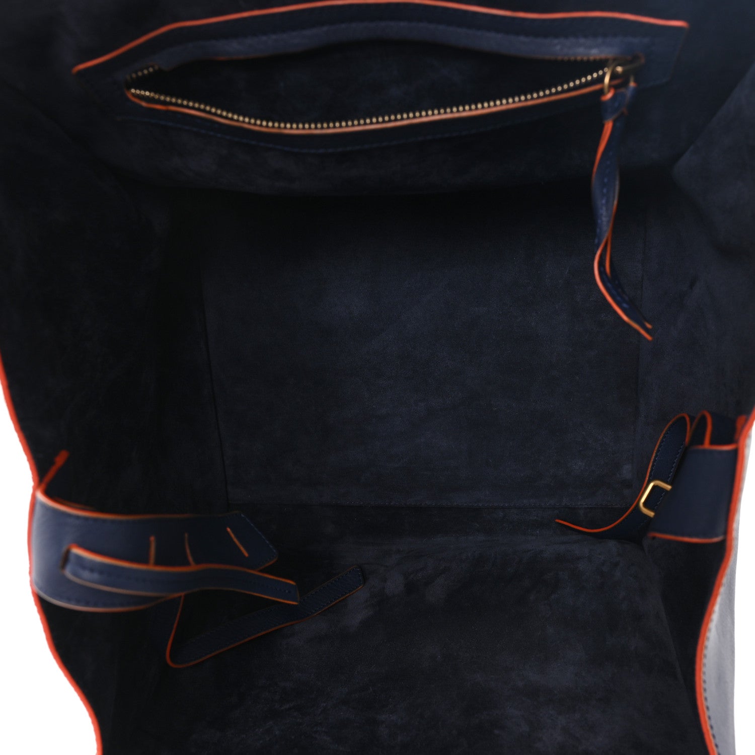 Celine Supple Calfskin Large Phantom Luggage Navy Blue Orange 5 of 10