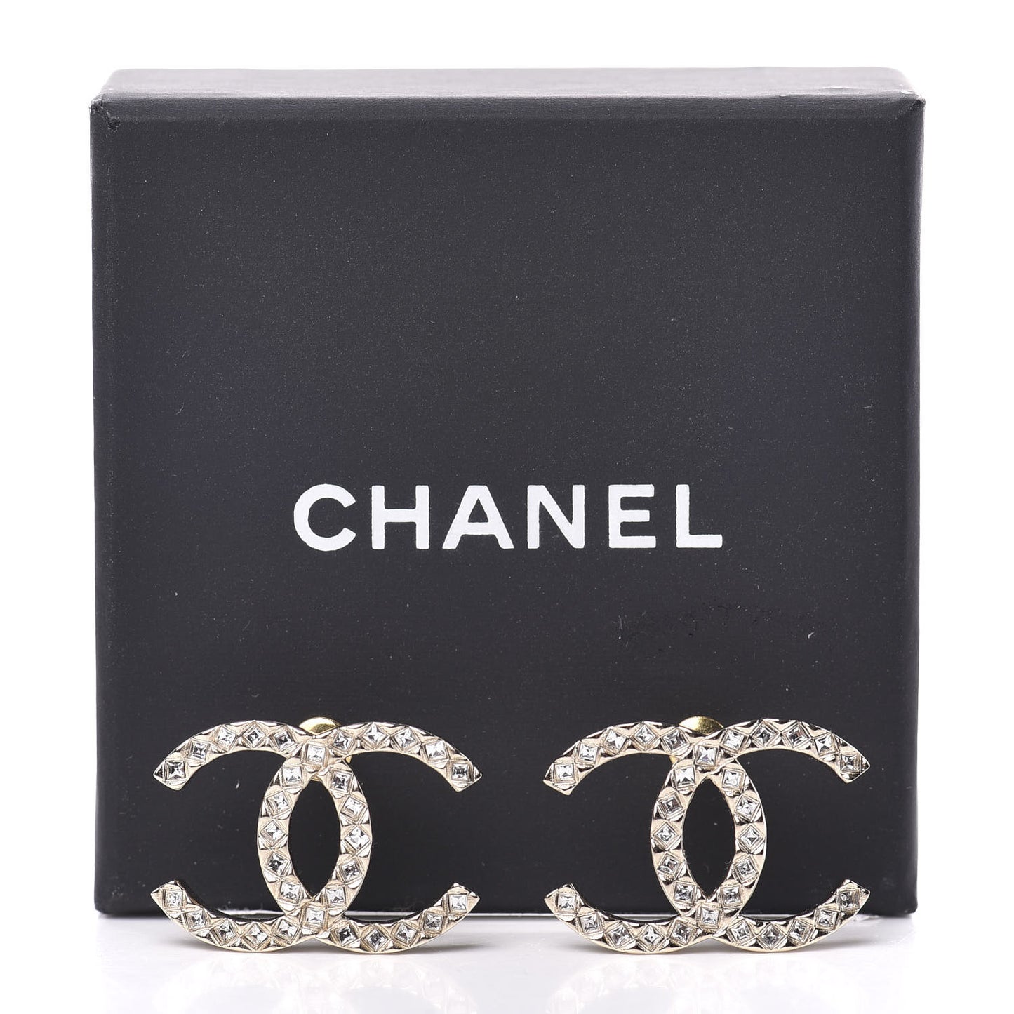 Baguette Crystal High Society CC Earrings Gold