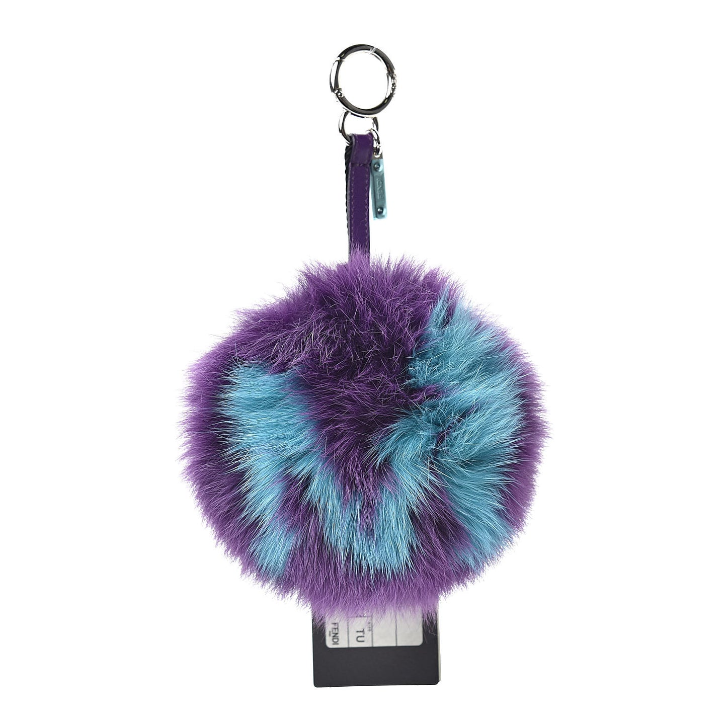 Fox Fur Shiny Nappa Bi-Color M ABCharm Bag Charm Viola Lago Viola Plus
