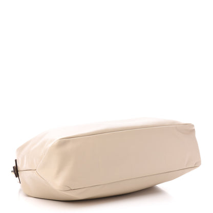 Gucci Calfskin Medium Horsebit Chain Hobo White 4 of 10
