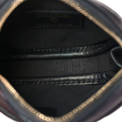 Chanel Iridescent Caviar Quilted Zip Around Classic Coin Purse Green Purple 5 of 7