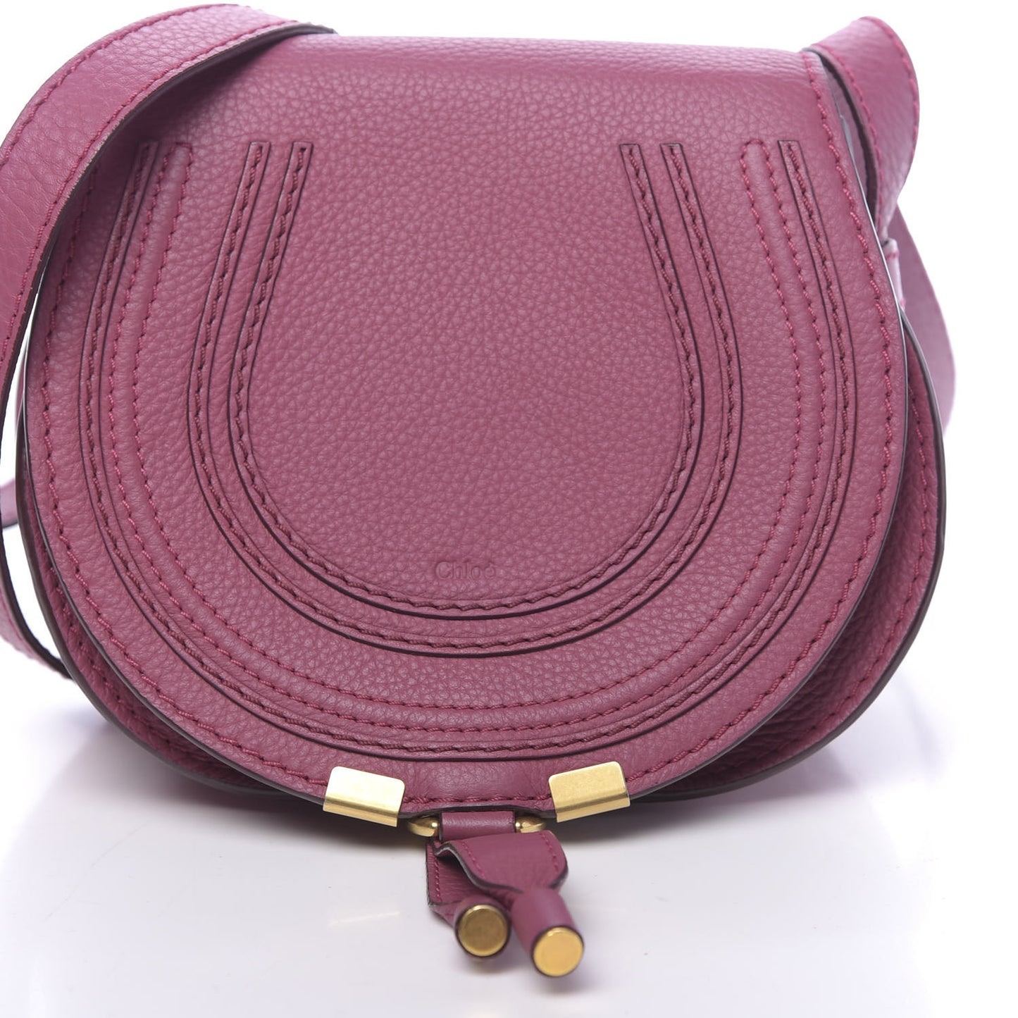 Calfskin Mini Marcie Round Crossbody Bag Dreamy Pink