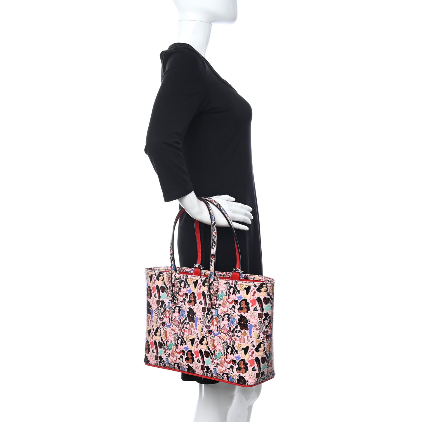 Patent Calfskin Small Dita Cabata Tote Red