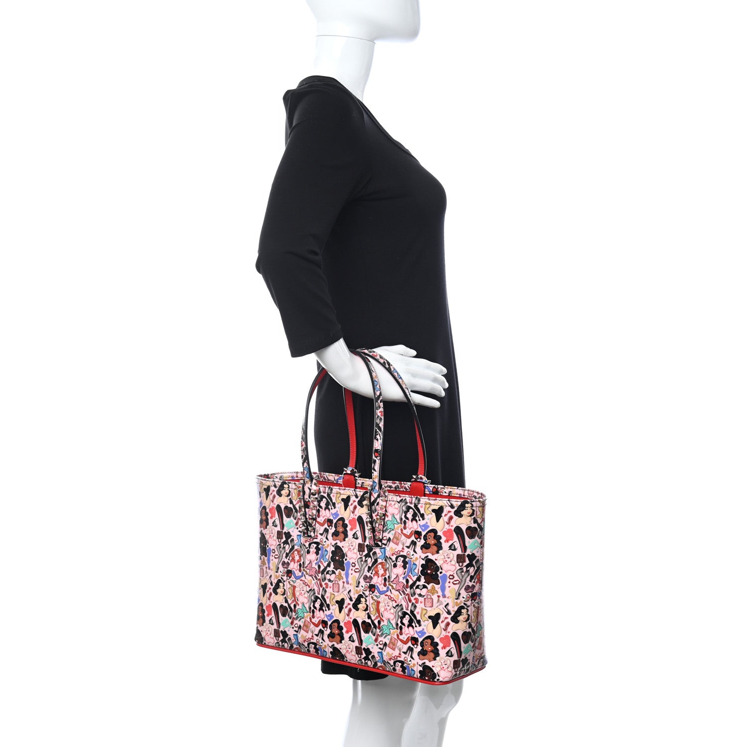 Christian Louboutin Patent Calfskin Small Dita Cabata Tote Red 2 of 11