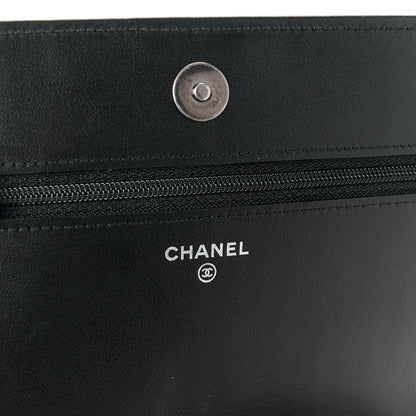 Chanel Caviar Quilted Boy Wallet On Chain WOC Black 6 of 13