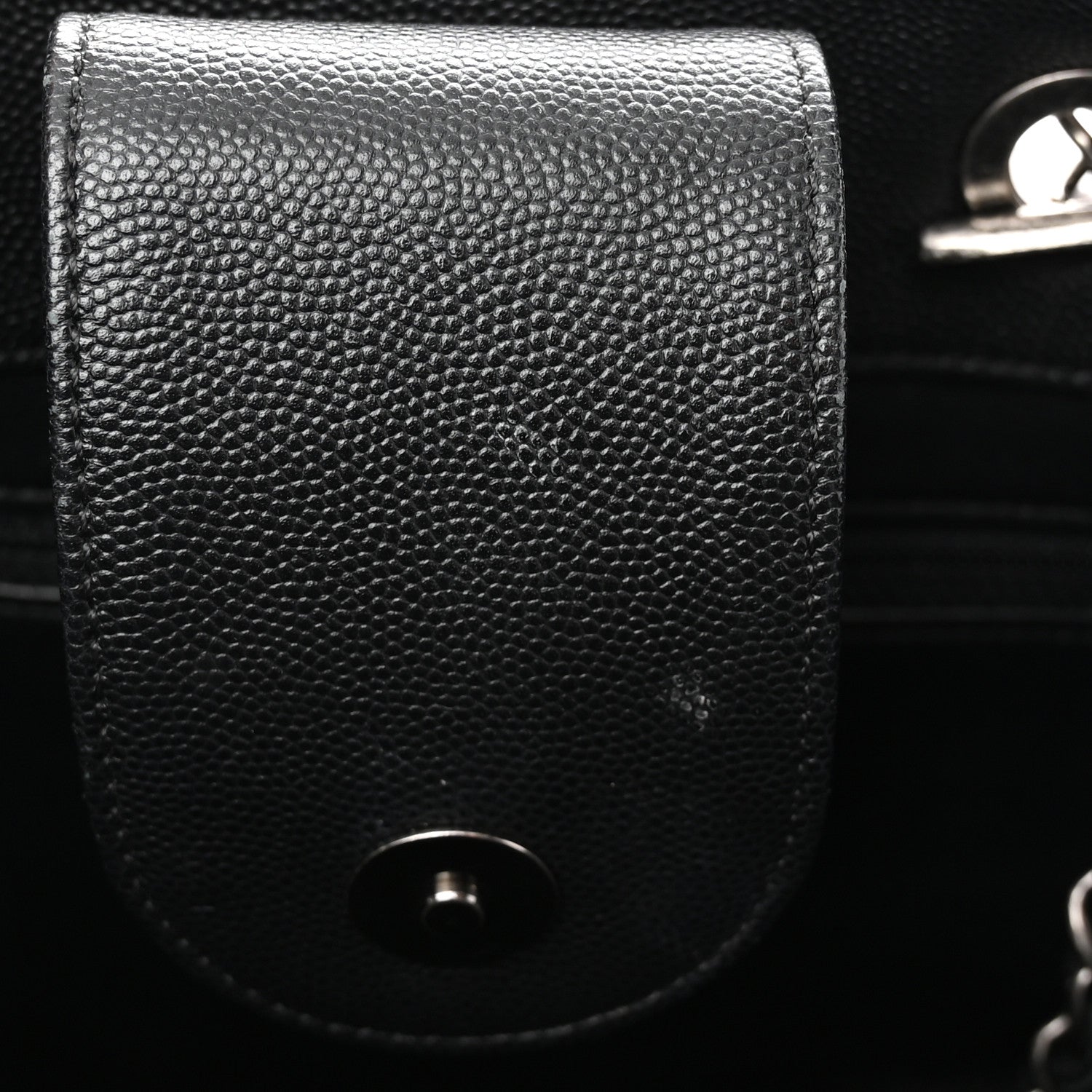 Chanel Caviar Lizard Quilted Large Coco Handle Shopping Tote Black 13 of 15